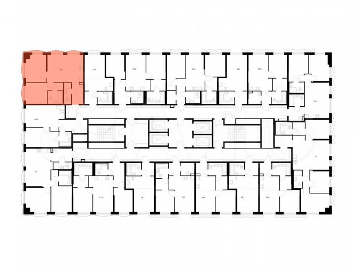 2-к. квартира, 55 м², 28/31 эт.