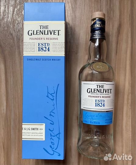 Подарочная коробка и бутылка от Виски TheGlenlivet