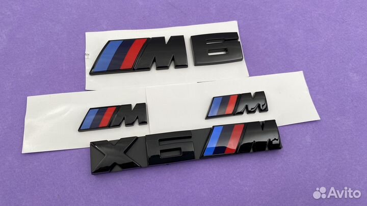 Комплект шильдиков BMW X6 M надпись эмблема бмв М