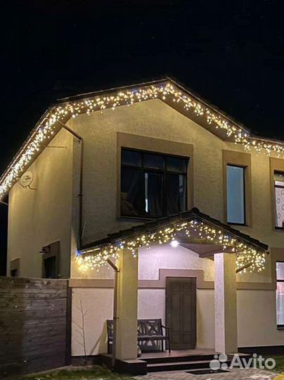 Украшение домов, деревьев