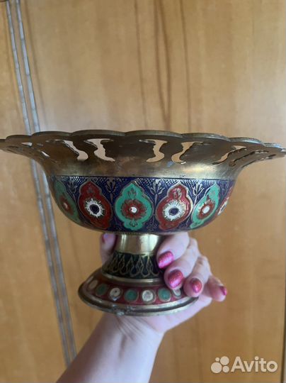 Фруктовница латунь винтаж