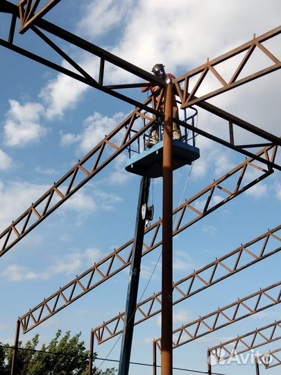 Сварочные работы-строительство ангаров.Навесы