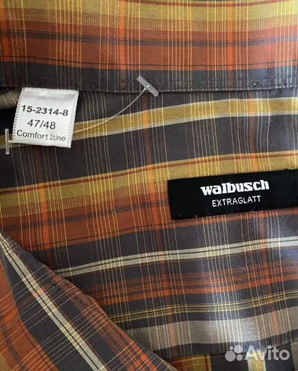 Винтажная рубашка Walbusch (Германия). Хлопок