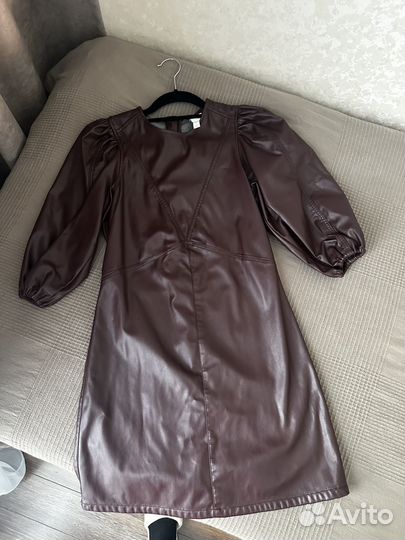 Кожаное платье H&M