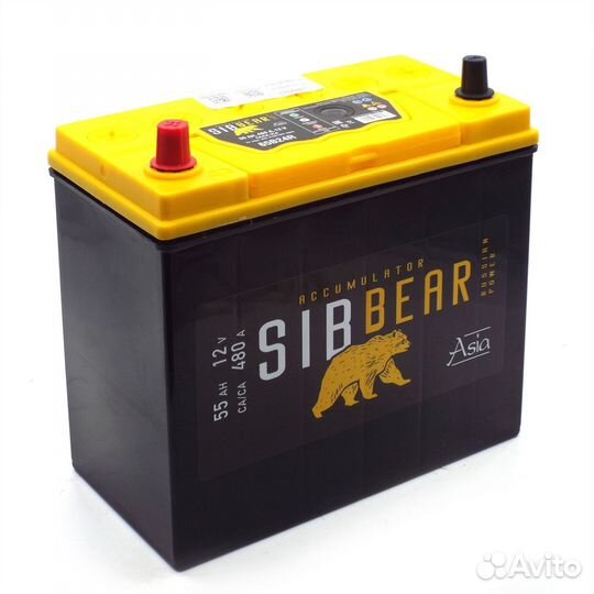 Аккумулятор sibbear asia 55 Ач п.п Geely