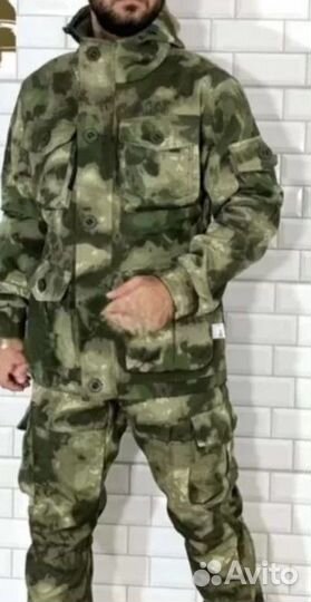 Костюм горка демисезонный на флисе мох