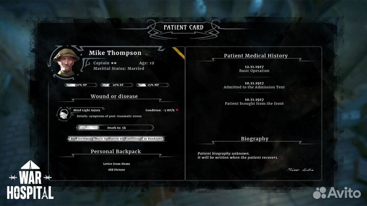 War Hospital PS5, английская версия