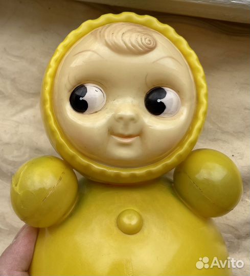 Неваляшка из ссср, в красивом желто зелёном цвете