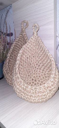 Корзины и подносы из джута