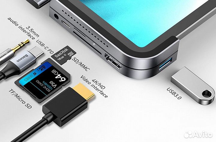 Baseus Bend Angle №7 Type-C HUB (iPad version)