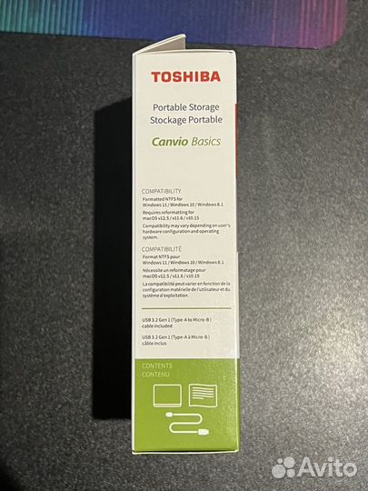 Внешний жесткий диск hdd 1тб Toshiba