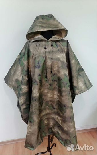 Дождевик пончо мох