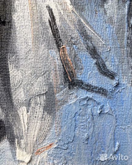 Картина маслом на холсте абстракция интерьерная ка