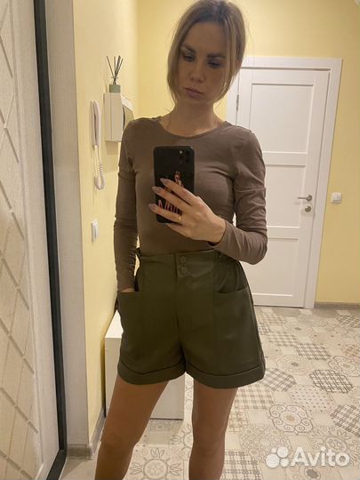 Шорты кожаные Zolla