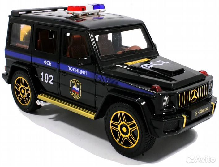 Металлическая машинка Mercedes-Benz G-klass фсб