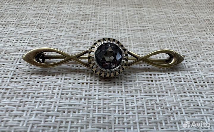 Брошь александрит серебро 875 голова позолота