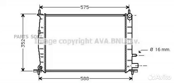 Радиатор охлаждения Форд Фиеста 1996