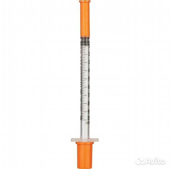 Шприц инсулиновый Vogt Medical - 1мл, U-100, с инт