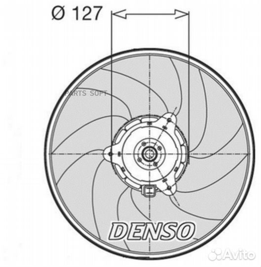 Denso DER21003 Вентилятор радиат. охл. двиг