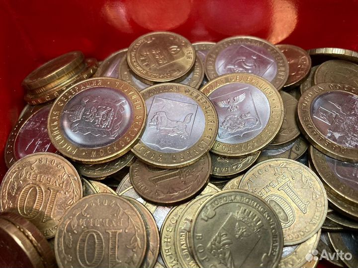 Монеты 10 руб: биметалл, гвс