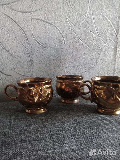 Золотой кофейный сервиз. Винтаж СССР 70 г