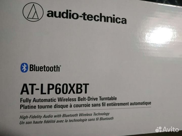 Новый, блютуз, AT-LP60XBT Audio-Technica, черный
