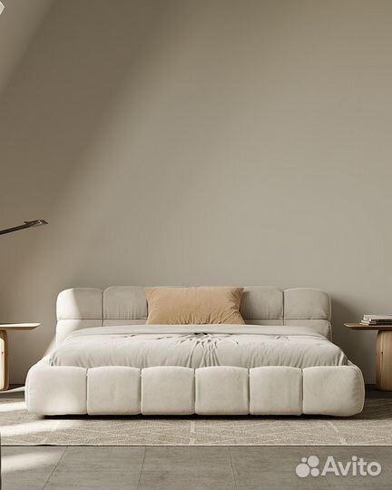 Кровать Тафти в ткани букле 180x205