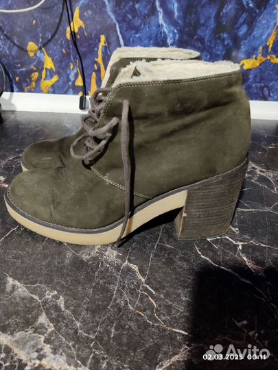 Ботильоны женские 40 размер натуральная замша