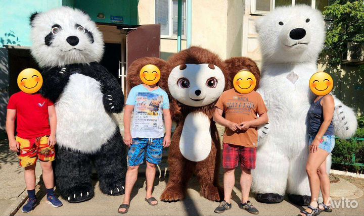 Поздравления ростовые куклы Чебурашка Мишка