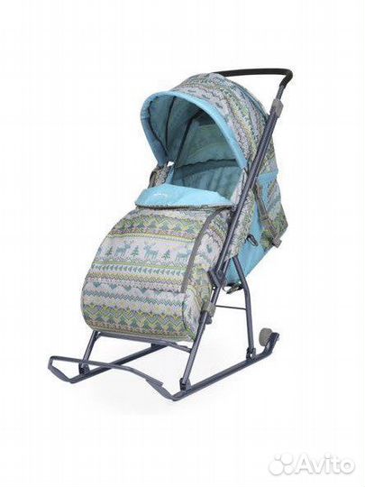 Детские санки с колесами, новые