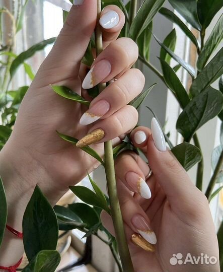 Маникюр гель лак, наращивание