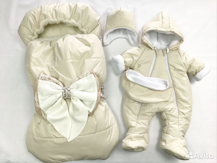 Зимний конверт в коляску на овчине