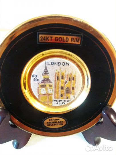 Коллекционная тарелочка chokin 24К