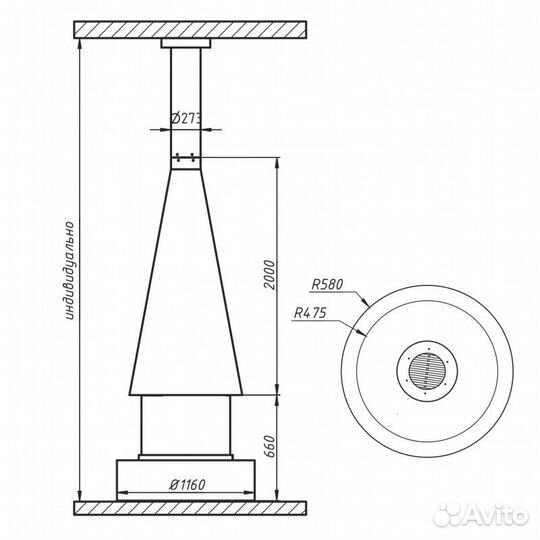 Камин в стиле Hi-Tech 7 Genoa