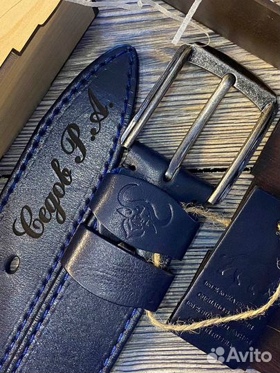 Ремень мужской с гравировкой отличный подарок