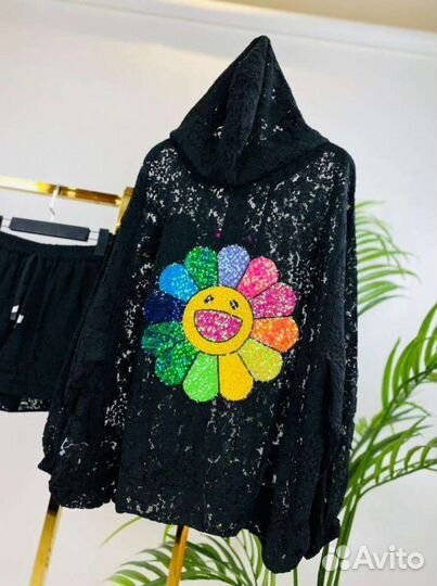 Спортивный костюм эксклюзив с шортами стразы