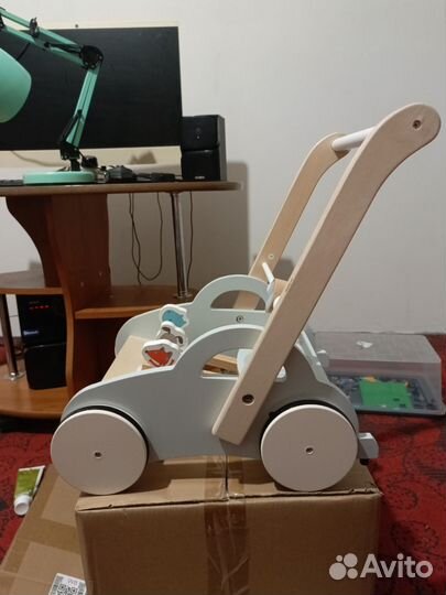 Ходунки каталка деревянная, набор в вану