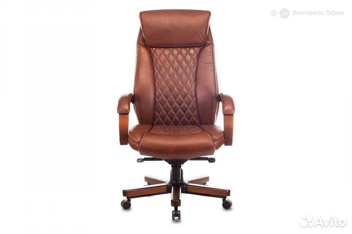 Кресло для руководителя Бюрократ T-9924walnut/chok