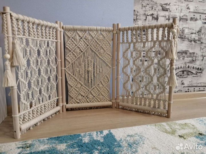 Макраме мини ширма, инвентарь для фотосессии