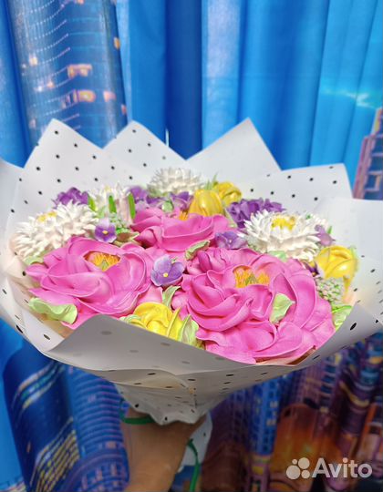 Сладкие букеты из зефира