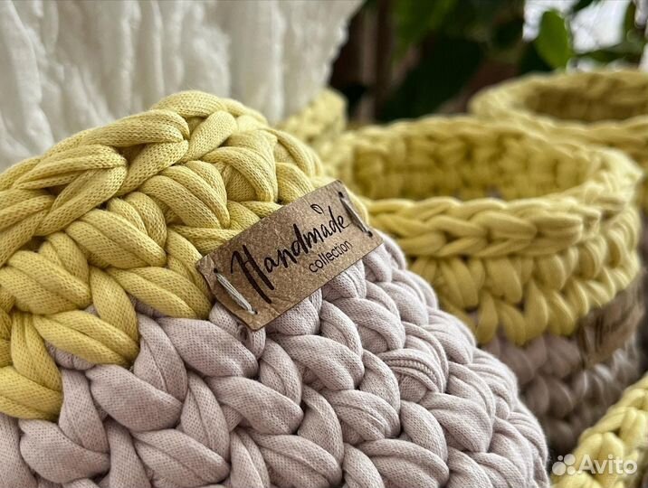 Набор Корзинок из трикотажной пряжи