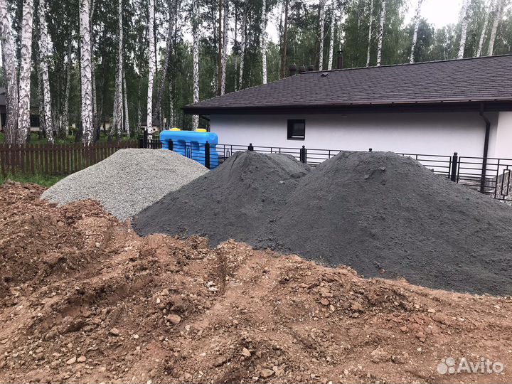 Отсев Щебень эксковатор погрузчик JCB Ямобур