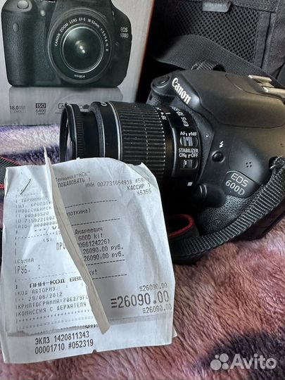 Зеркальный фотоаппарат canon 600d