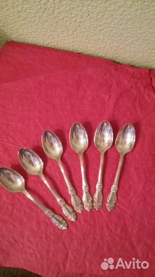 Ложки кофейные новые мнц посеребр СССР 6 шт