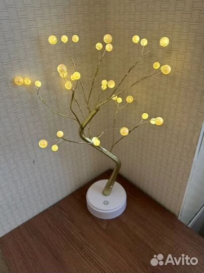 Новый светильник дерево теплый свет