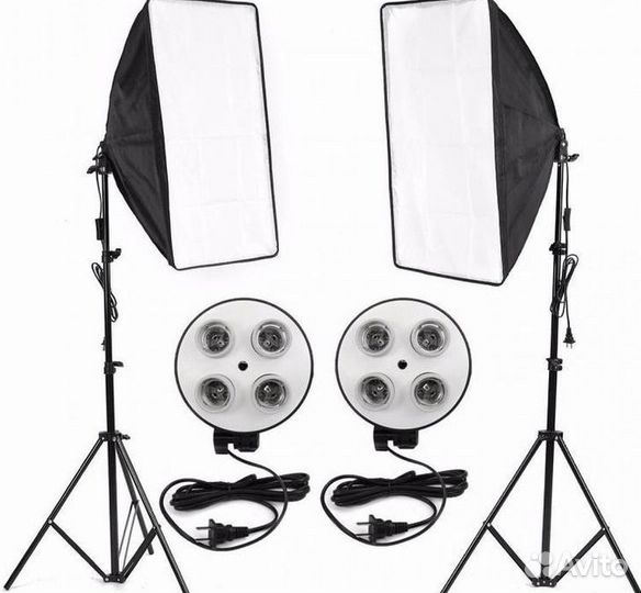 Два софтбокса + лампы и сумка