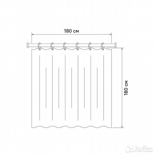 Штора для ванной комнаты 180*180 iddis Promo (P10