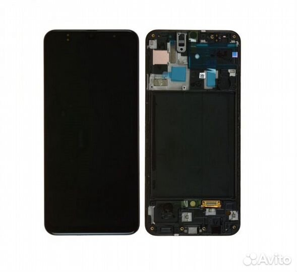 Дисплей для Samsung A50 + тач + рамка, оригинал