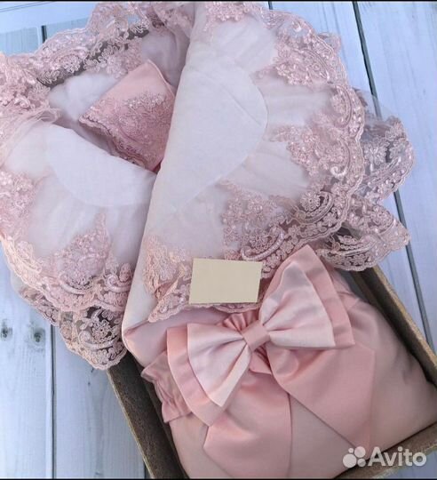 Конверт на выписку Пудровый