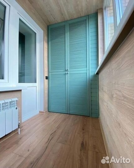 Остекление и отделка балконов и лоджий, шкафы